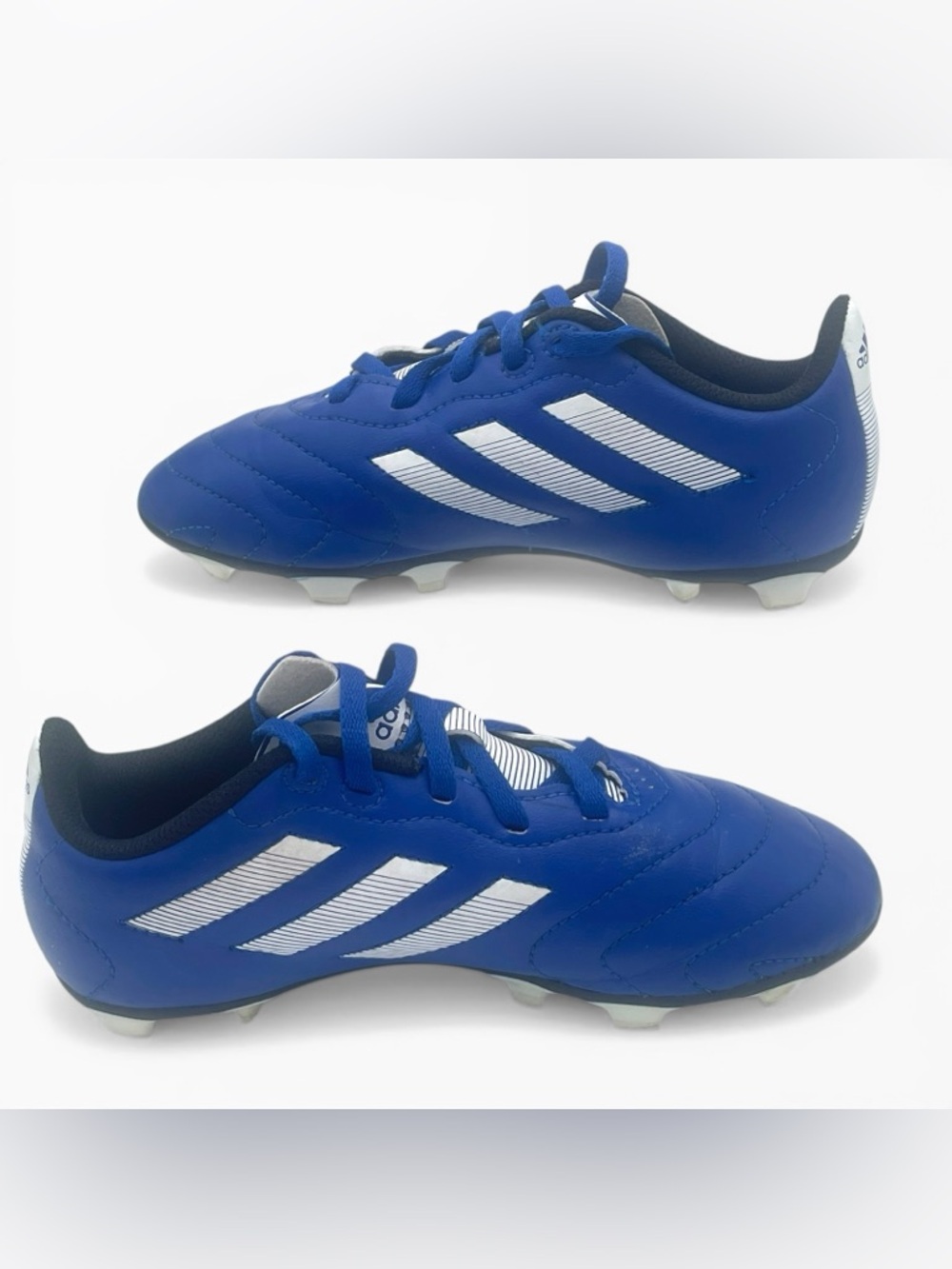 Adidas Blue Soccer Cleats Kids US 1 EU 32 Football FG Youth Lightweight - Picture 3 of 7